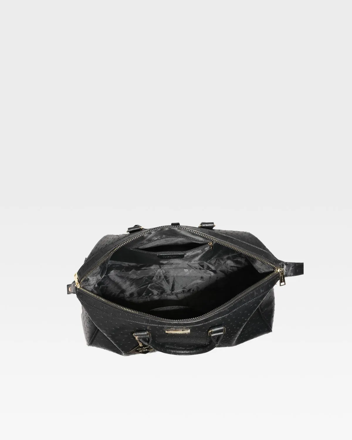 Ostrich Duffle Bag in Black