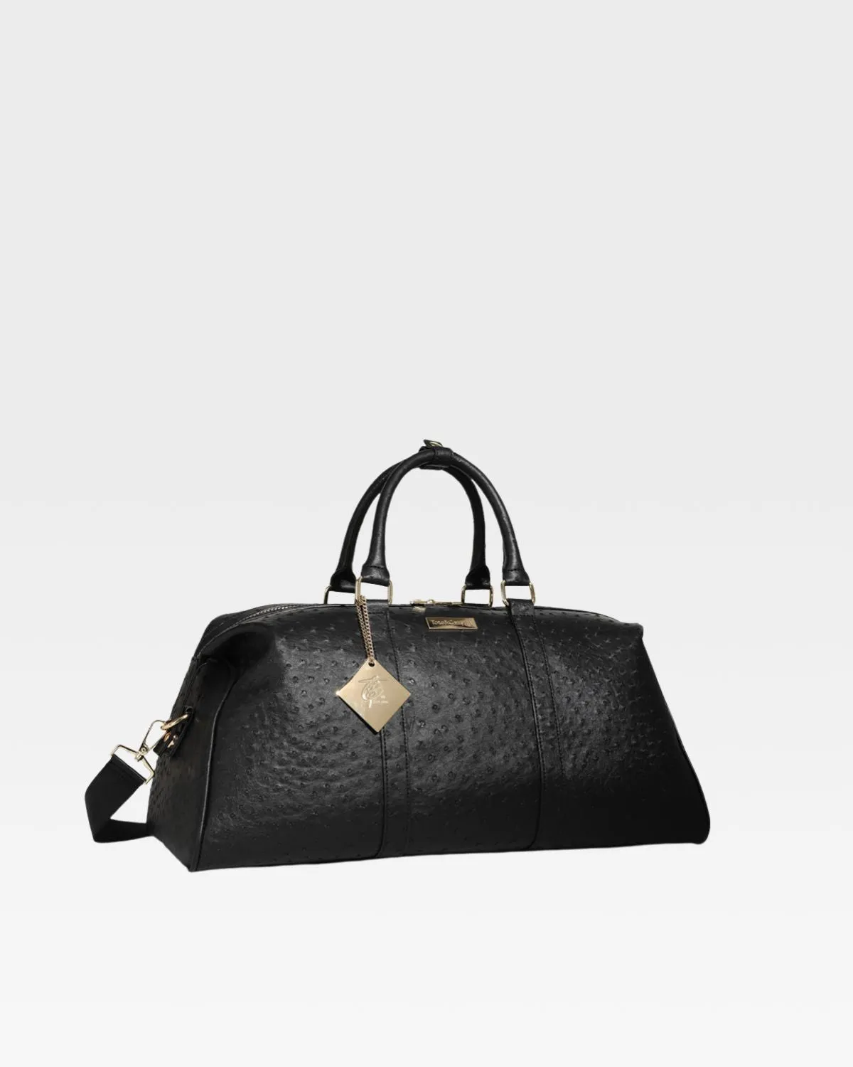 Ostrich Duffle Bag in Black