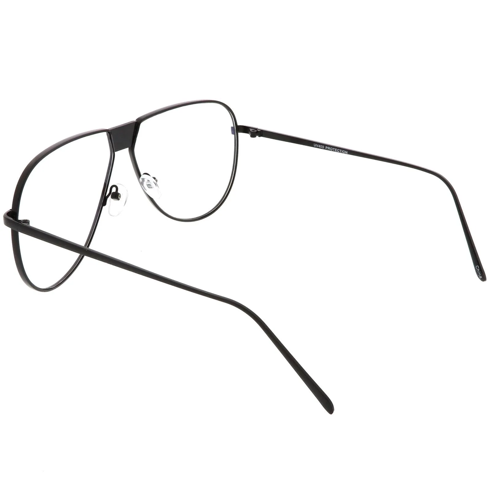 Oversize Retro Clear Lens Flat Top Glasses