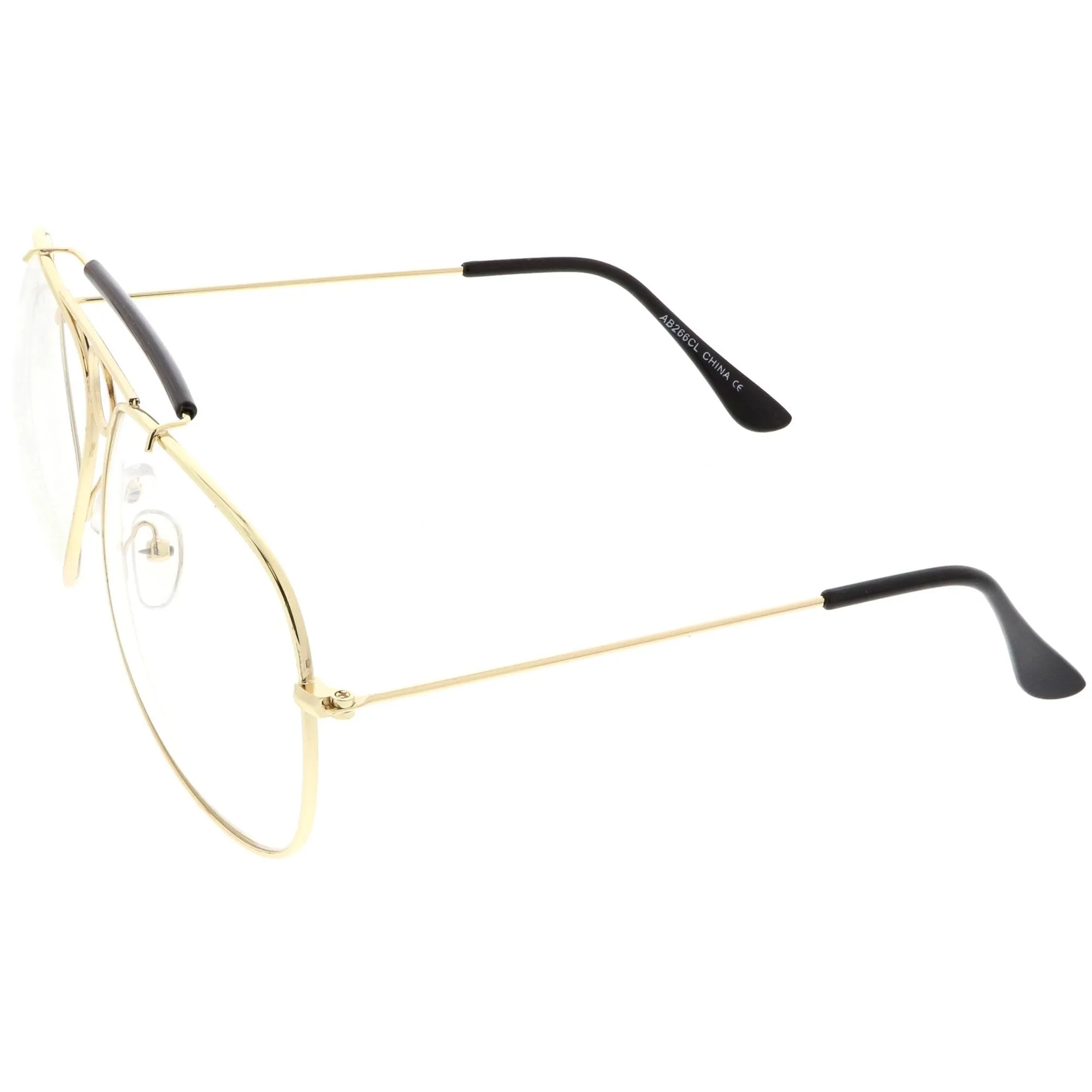 Oversize Retro Dad Fashion Clear Lens Aviator Glasses