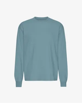 Oversized Organic LS T-shirt - Stone Blue