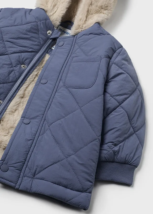 Padded Coat, Steel Blue, 2465