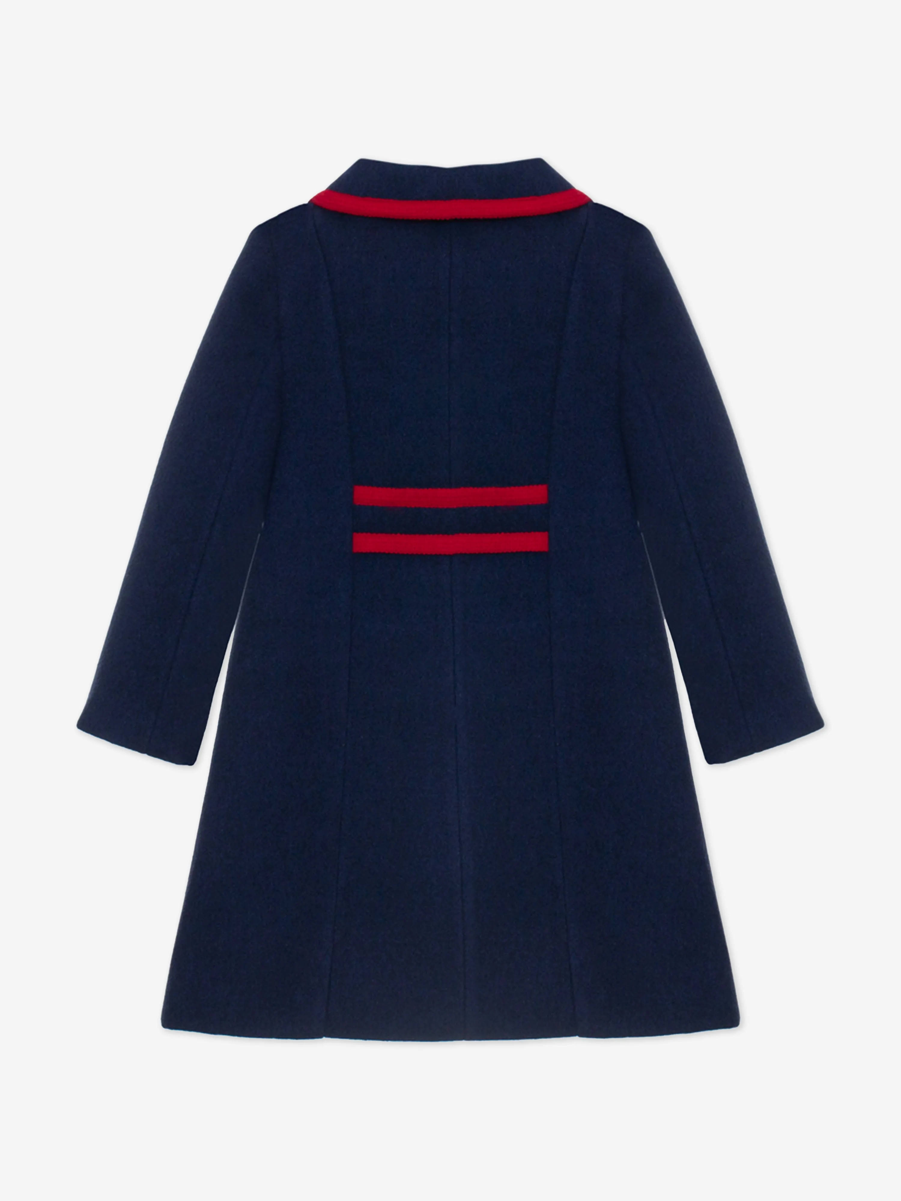 Patachou Girls Felted Coat in Navy