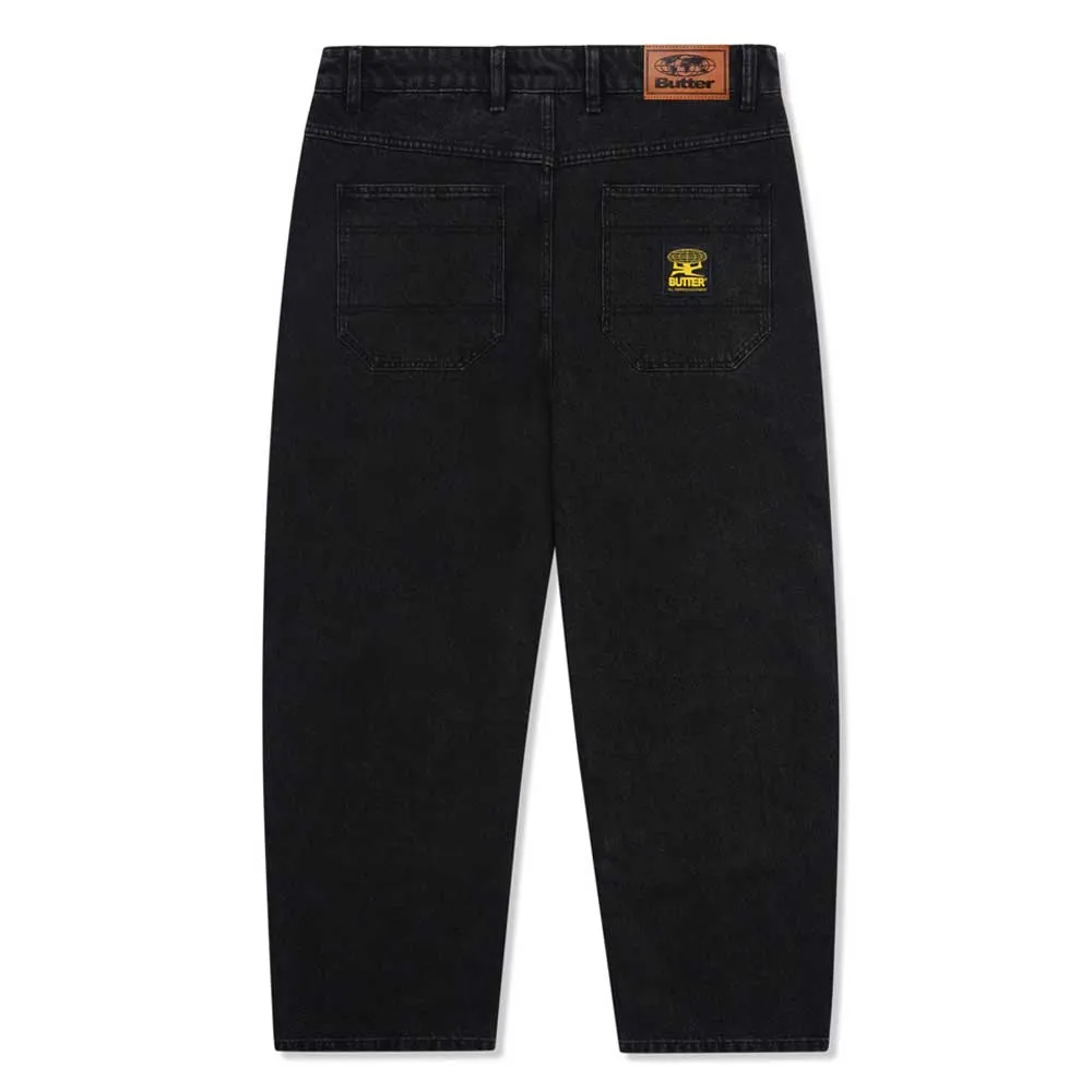 Patch Pocket Faded Black Denim Jeans Butter Goods