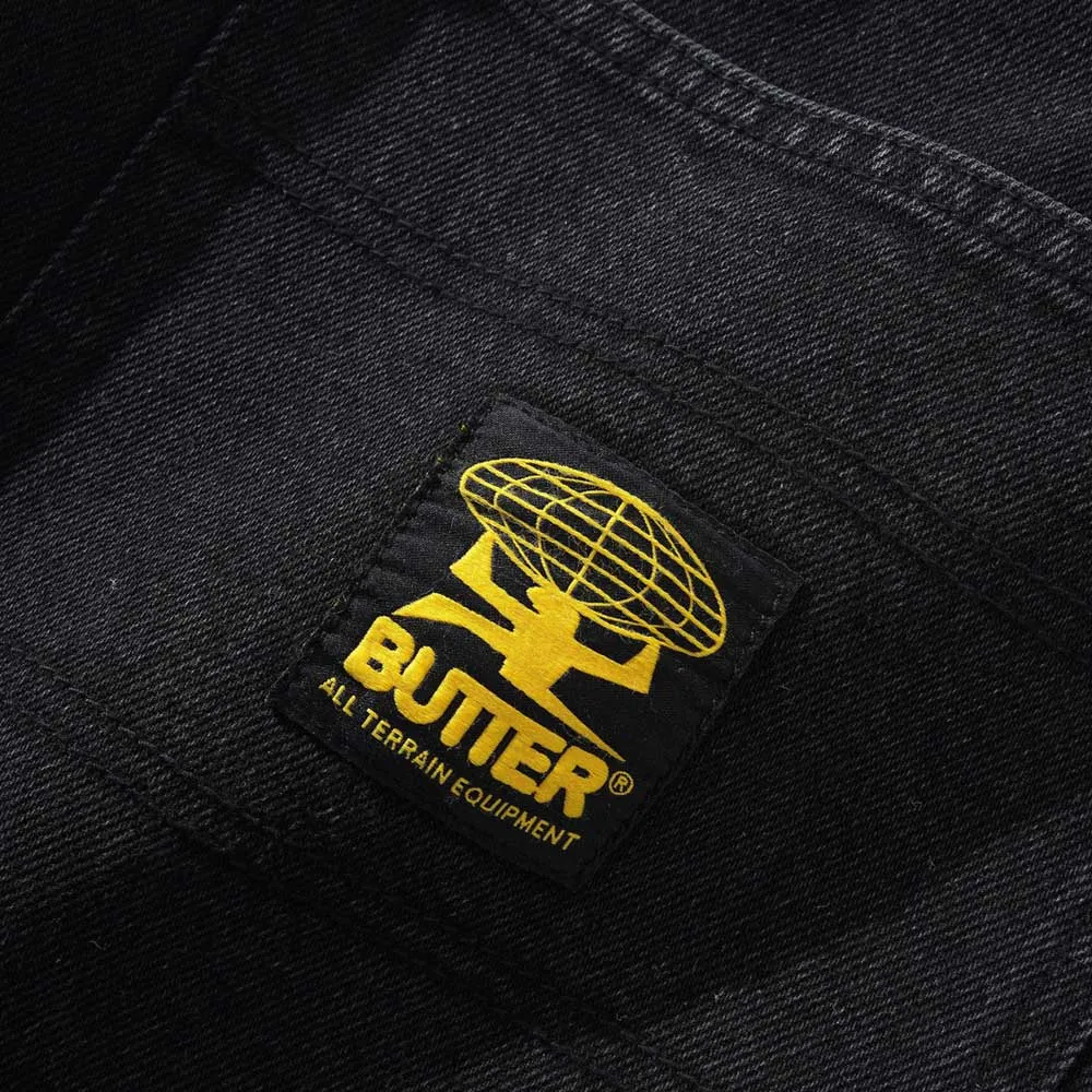 Patch Pocket Faded Black Denim Jeans Butter Goods