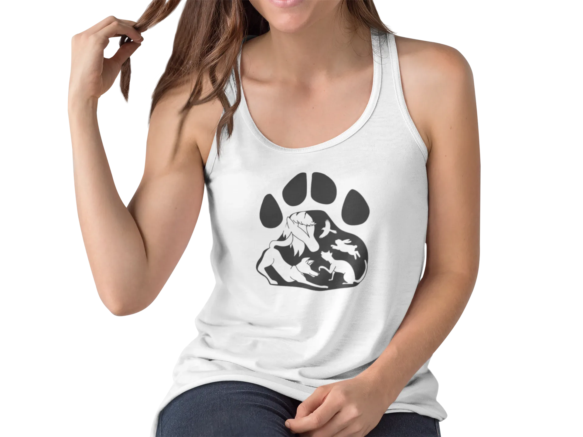 Paws Flowy Racerback Tank