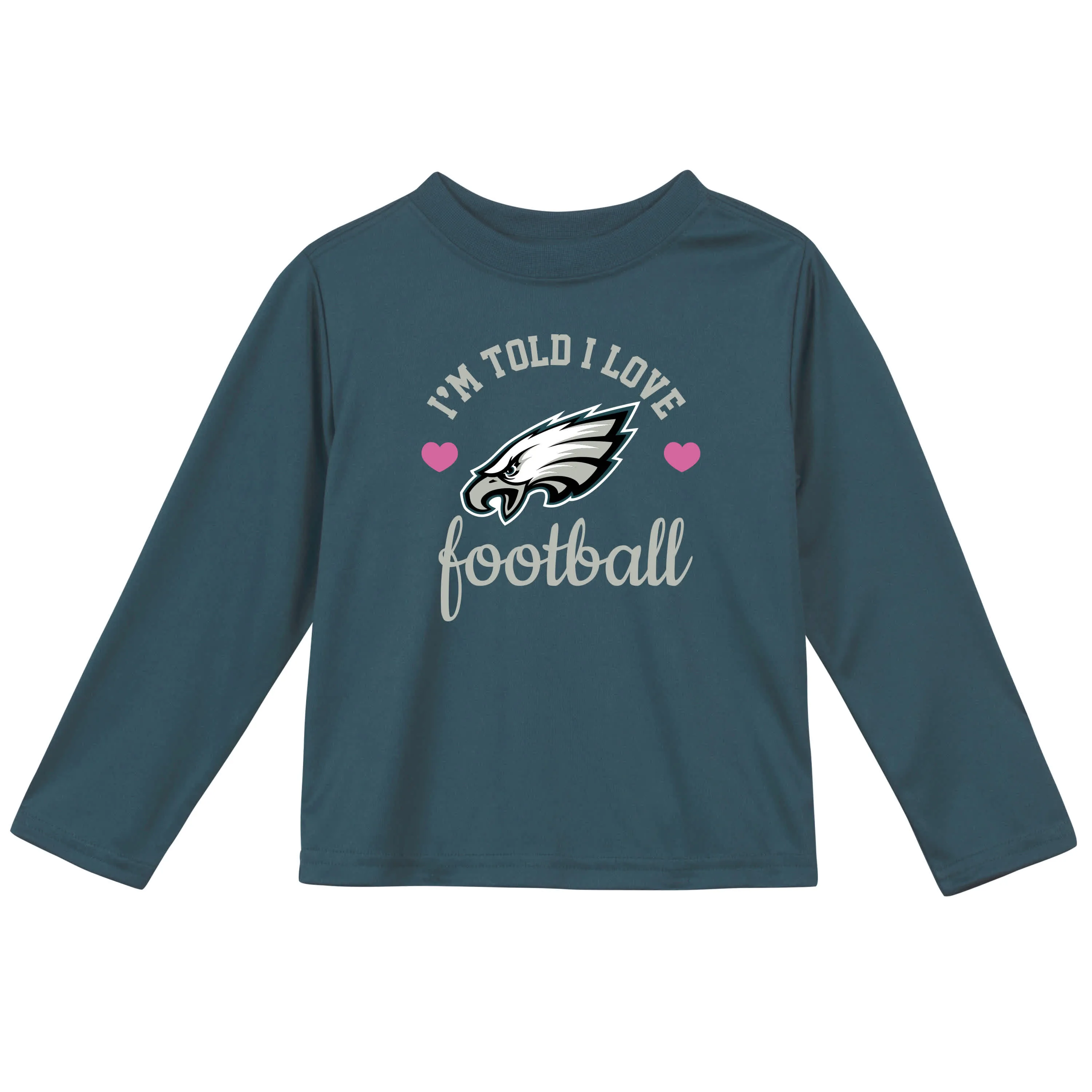 Philadelphia Eagles Girls Long Sleeve Tee