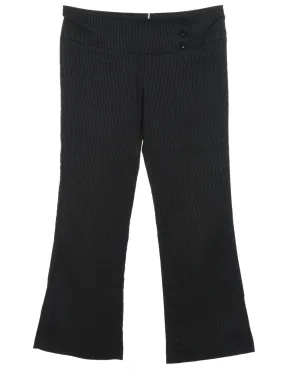 Pinstripes Black Trousers - W30 L27