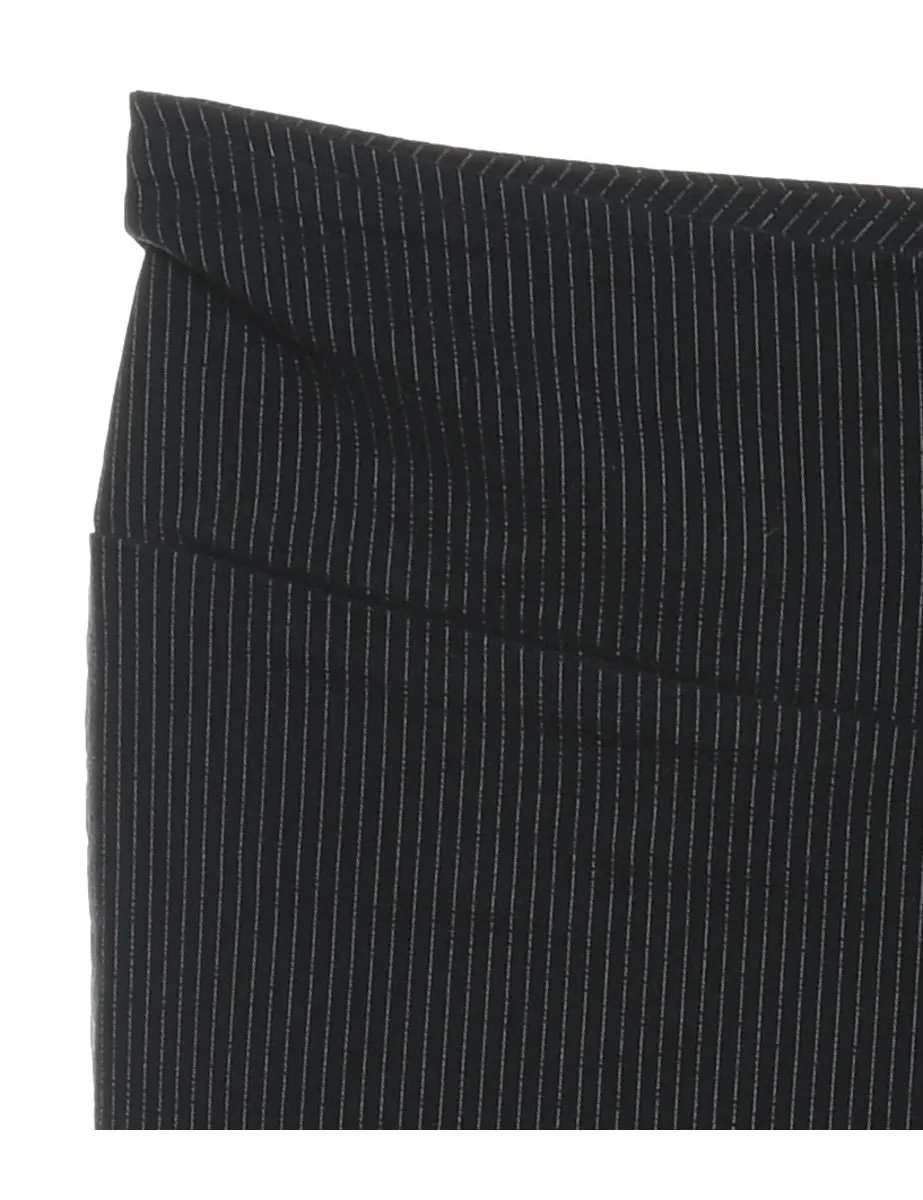 Pinstripes Black Trousers - W30 L27