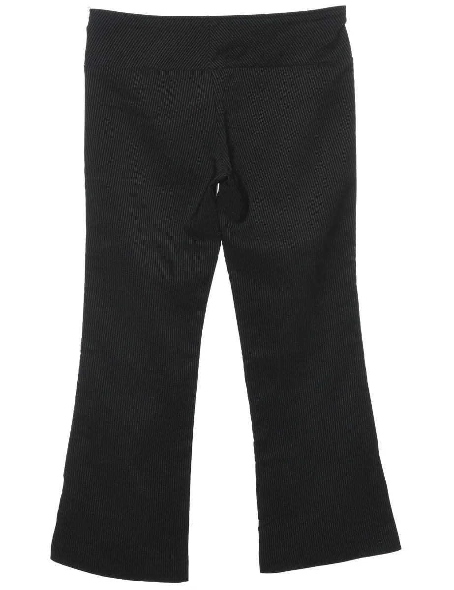 Pinstripes Black Trousers - W30 L27