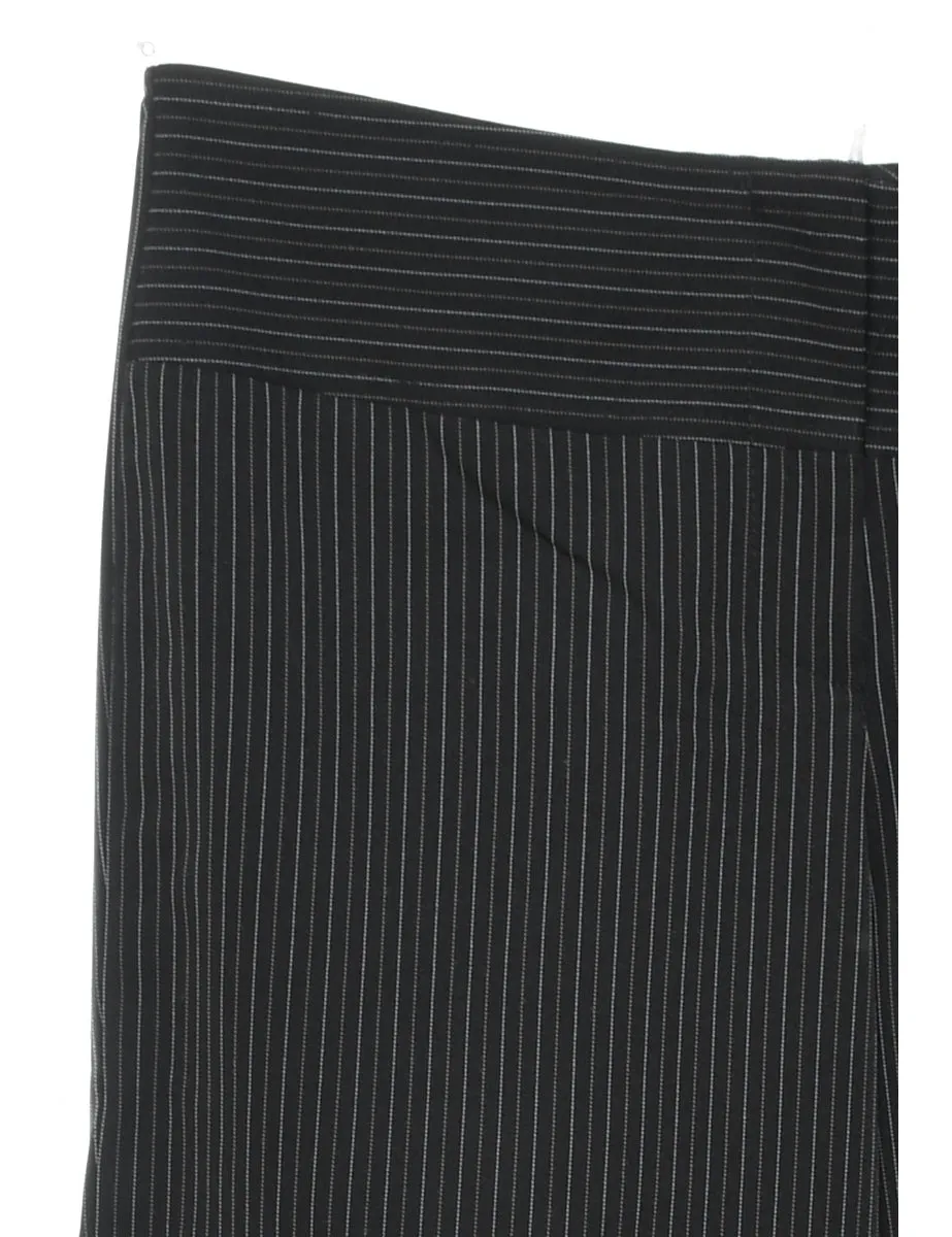 Pinstripes Black Trousers - W32 L30