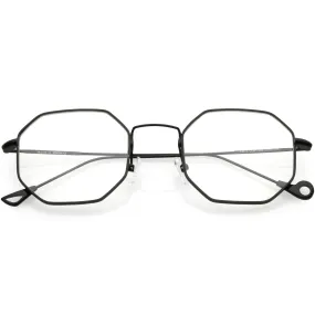 Premium Retro Geometric Octagon Clear Lens Glasses