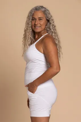 Pure White Criss Cross Yoga Tank Top