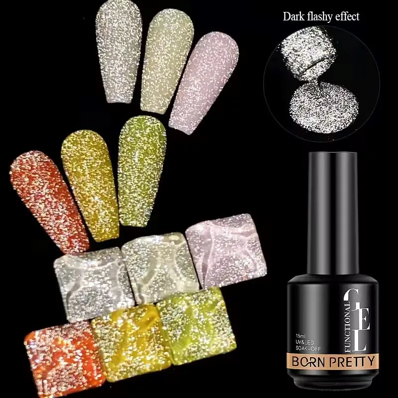 Reflective Glitter Top Coat Born Pretty