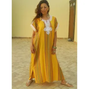 Resort Caftan Bedoin Style- Yellow