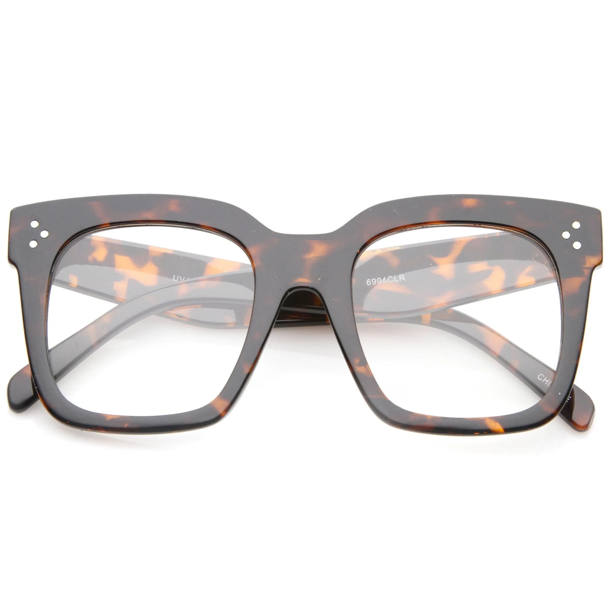 Retro 1950's Horned Rim Clear Lens Glasses