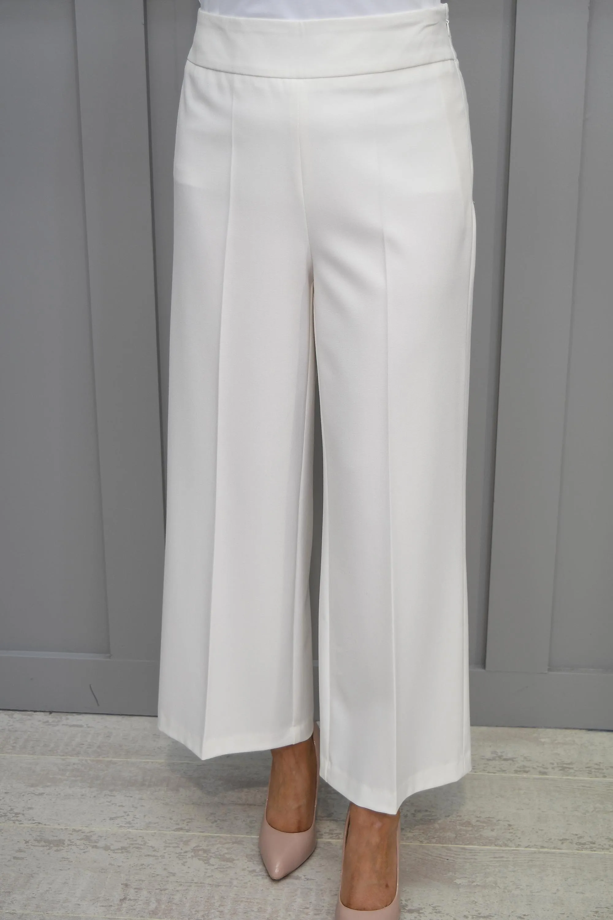 Robell Wide Gigi Cream Trousers 09 - 52504 5405 112