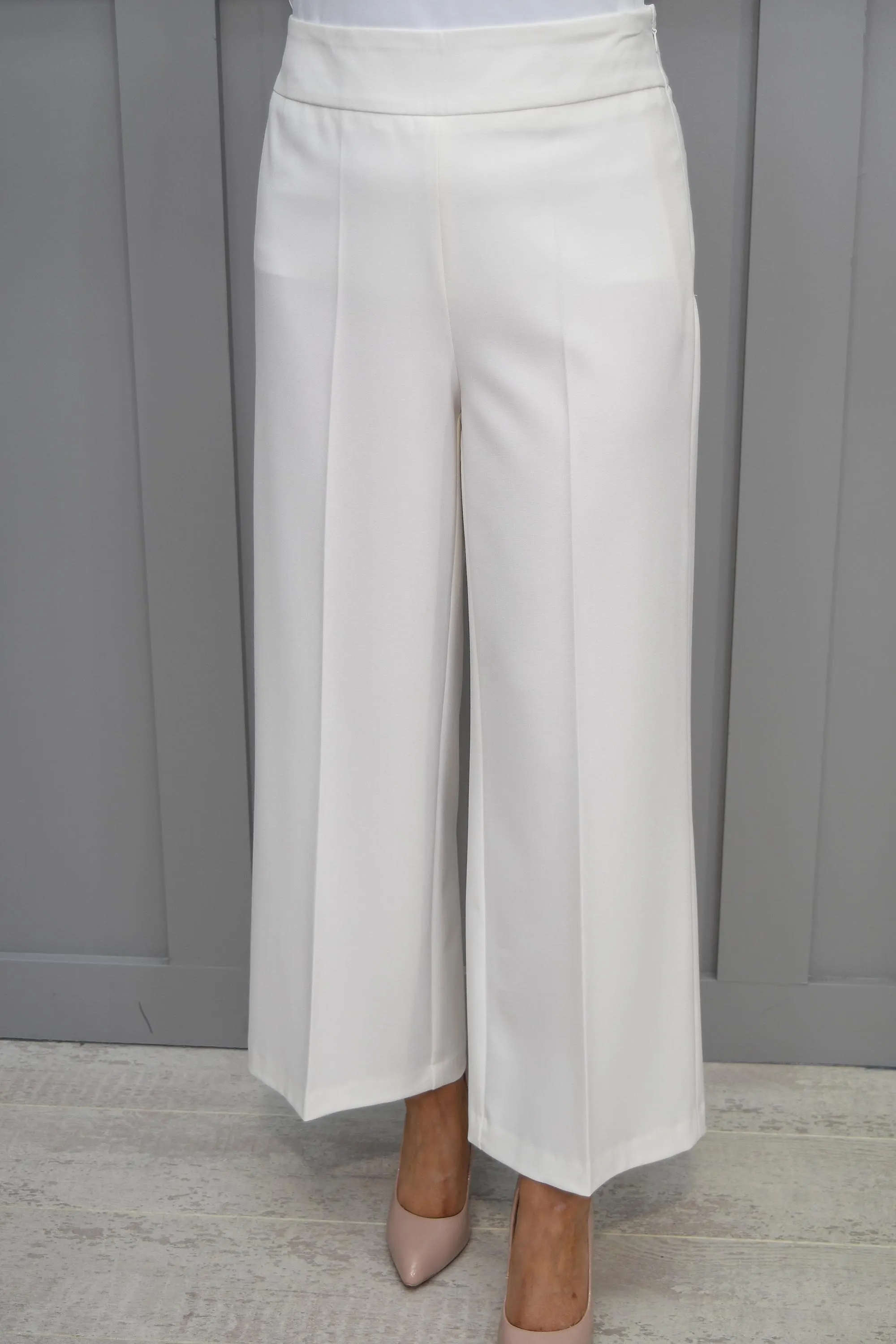 Robell Wide Gigi Cream Trousers 09 - 52504 5405 112