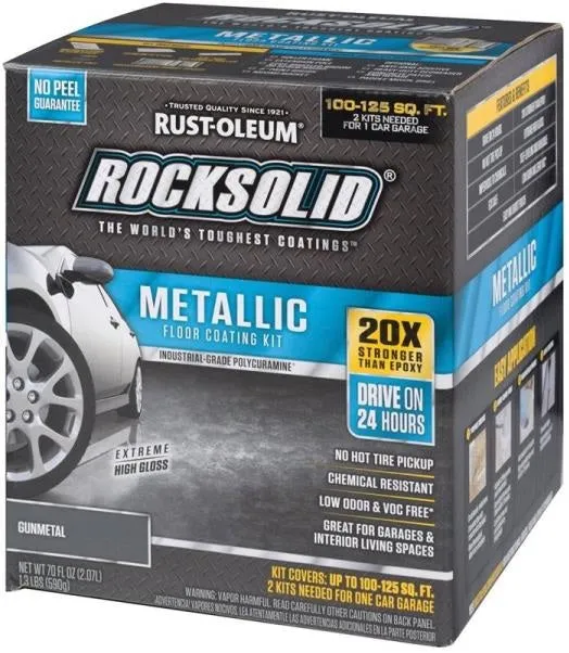 RockSolid 299743 Metallic Floor Coating Kit, 70 Oz