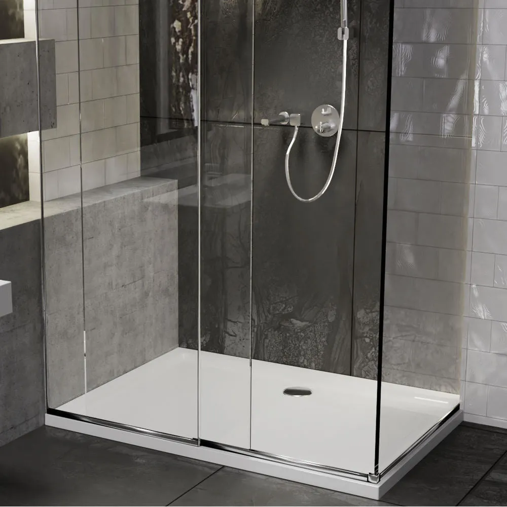 Roman Stone Solid Surface Anti Slip Shower Tray - 1200 x 700 x 40mm