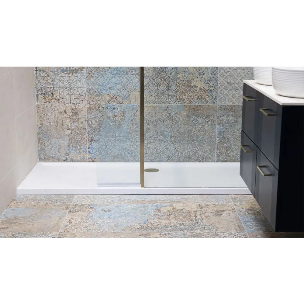 Roman Stone Solid Surface Anti Slip Shower Tray - 1200 x 700 x 40mm