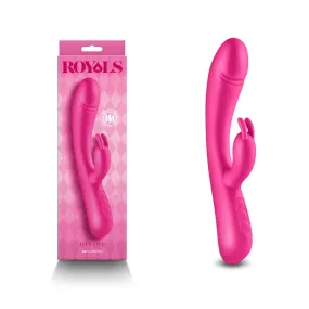 Royals - Divine - Metallic Pink - Metallic Pink 22.2 cm USB Rechargeable Rabbit Vibrator