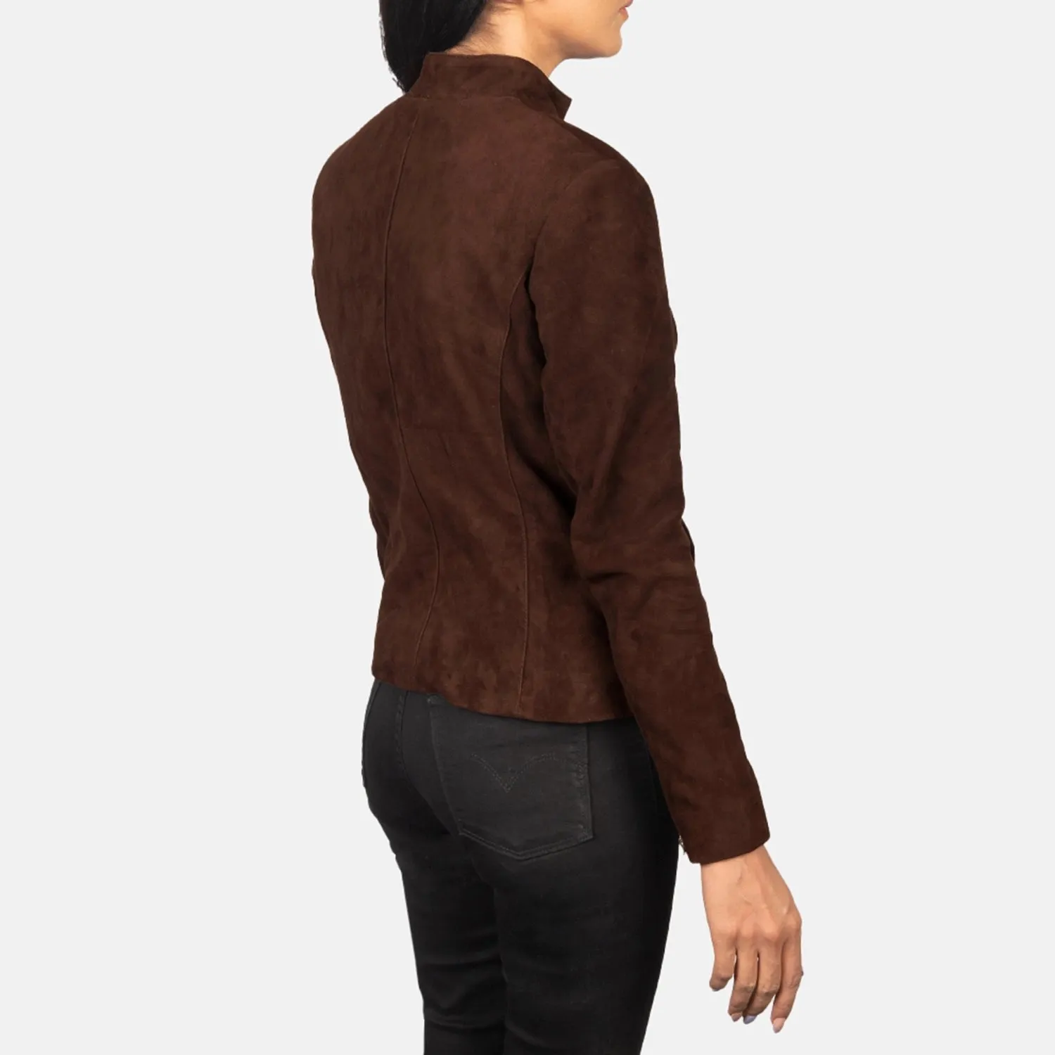 Rumella Mocha Suede Biker Jacket