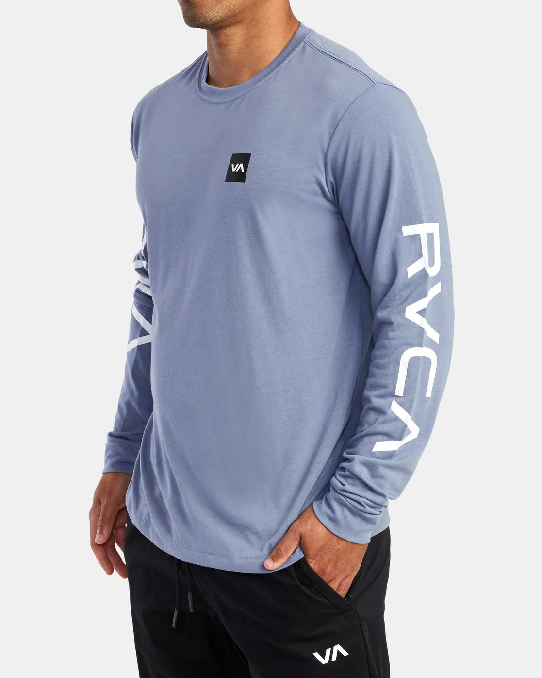 RVCA 2X Long Sleeve Tee - Blue Slate