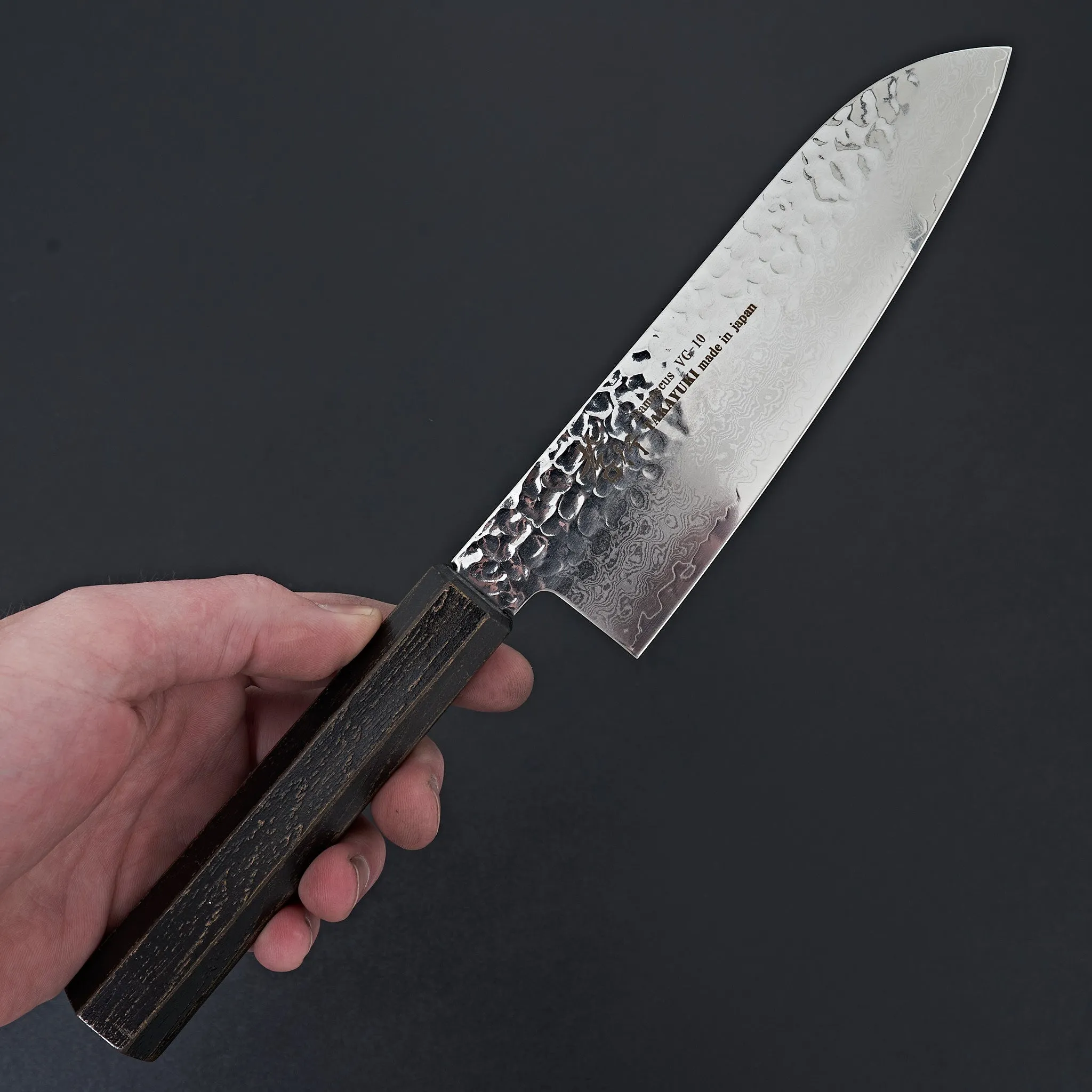 Sakai Takayuki Nanairo Black Lacquer 33 Layer Damascus Santoku 170mm