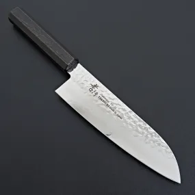 Sakai Takayuki Nanairo Black Lacquer 33 Layer Damascus Santoku 170mm