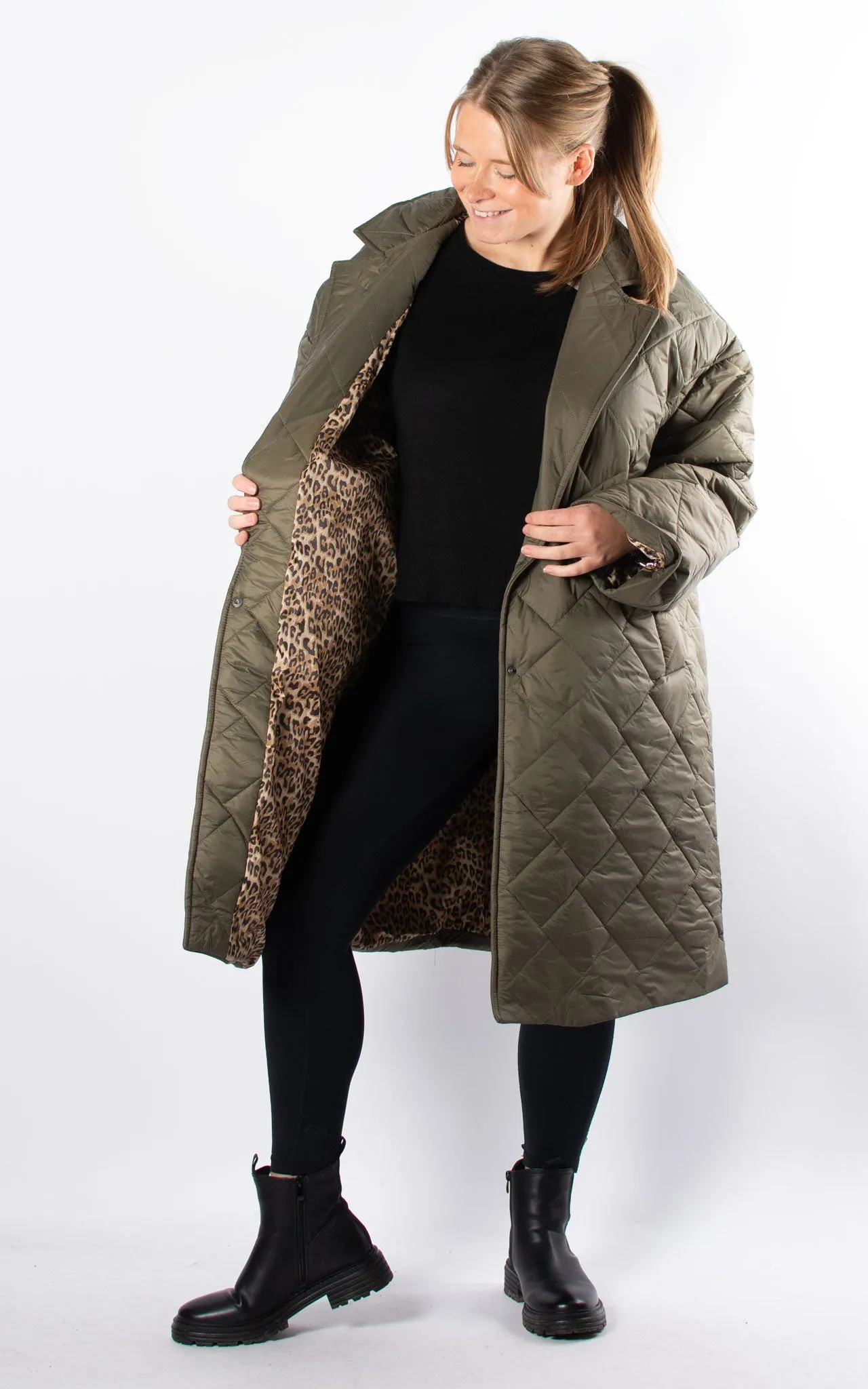 Sarah Padded Coat | Khaki