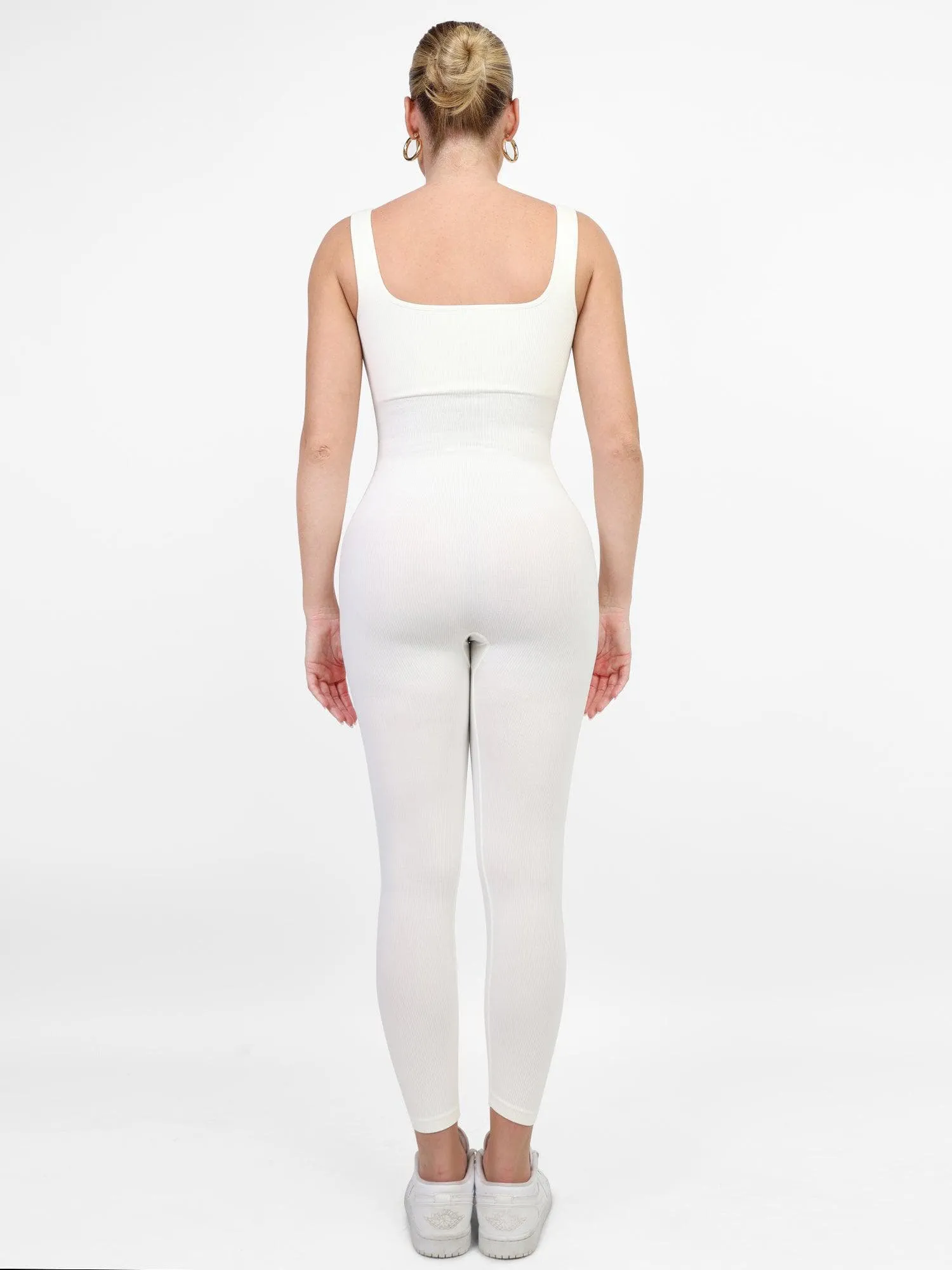 Shapewear Square Neck Tank Workout Seamless Jumpsuit