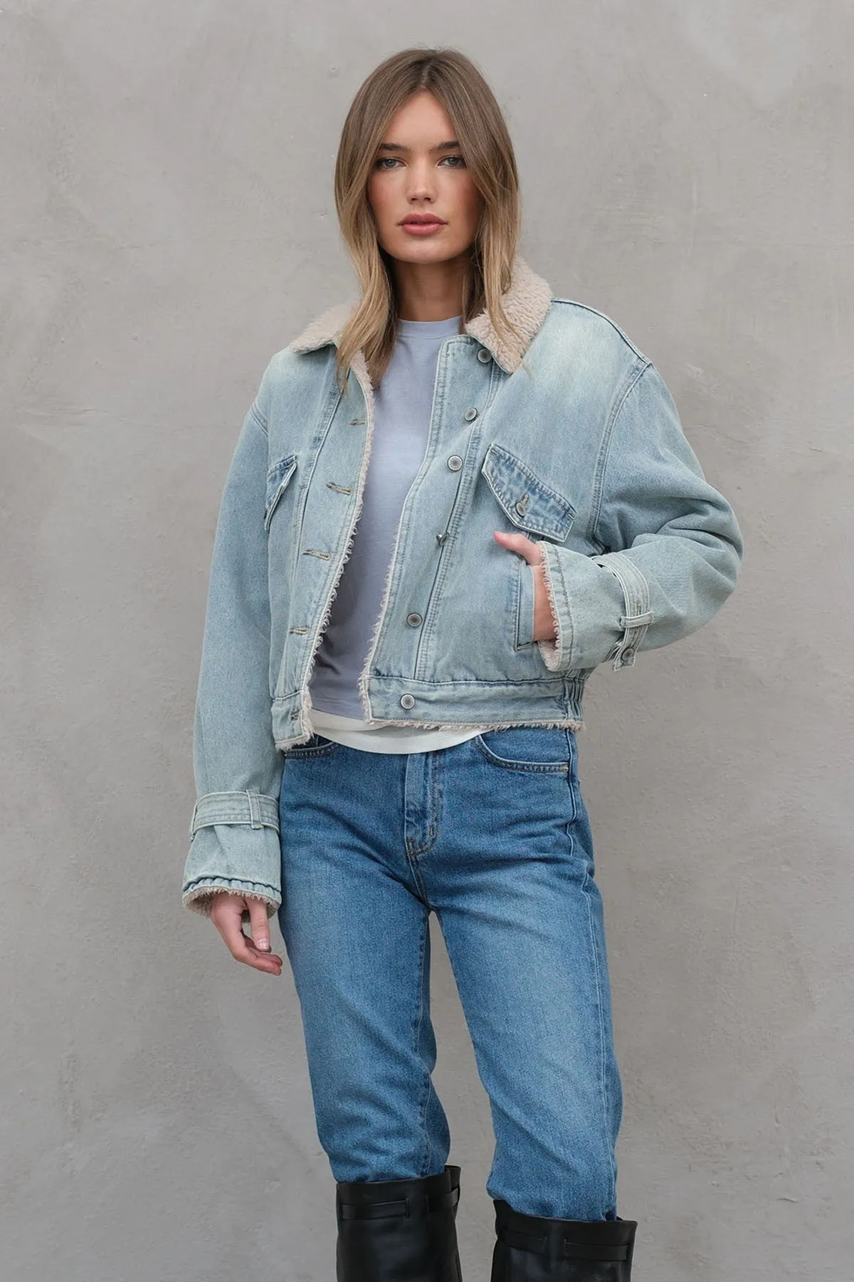 Sherpa Denim Trucker Jacket