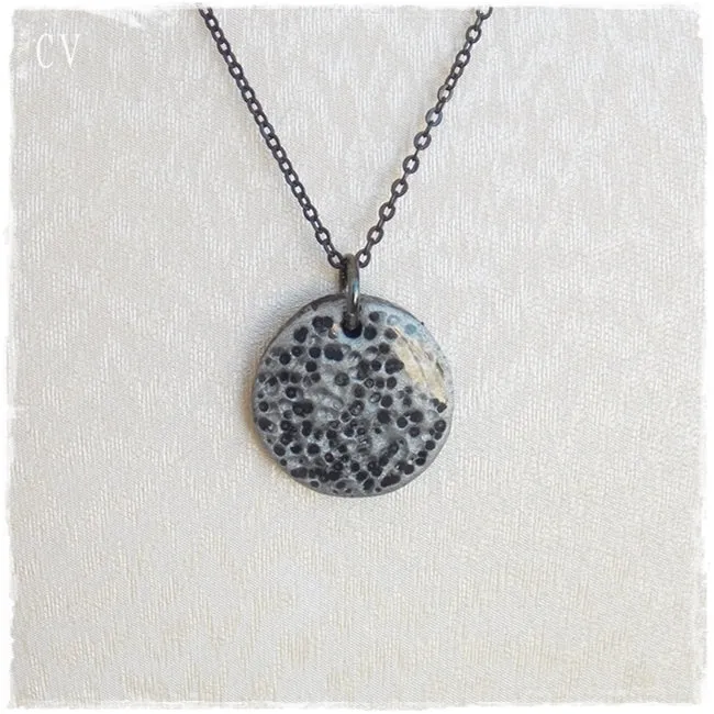 Silver Full Moon Necklace