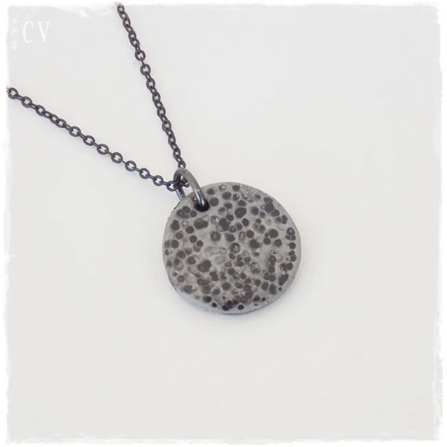 Silver Full Moon Necklace