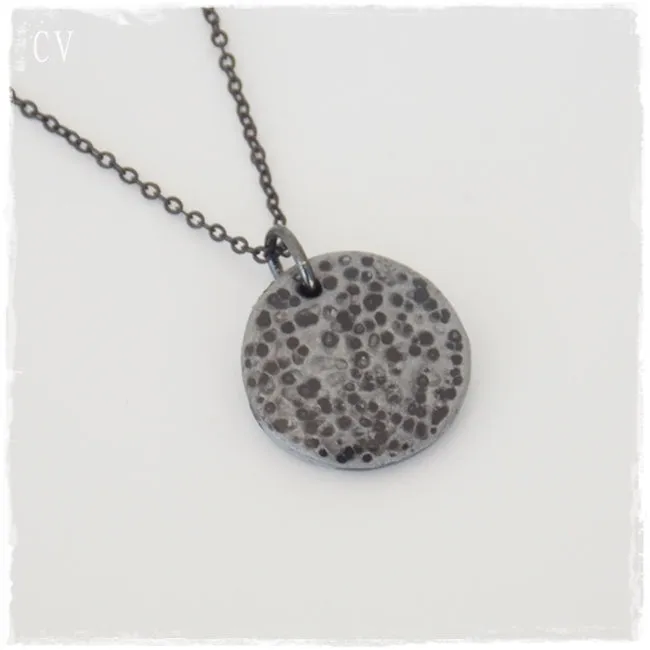 Silver Full Moon Necklace