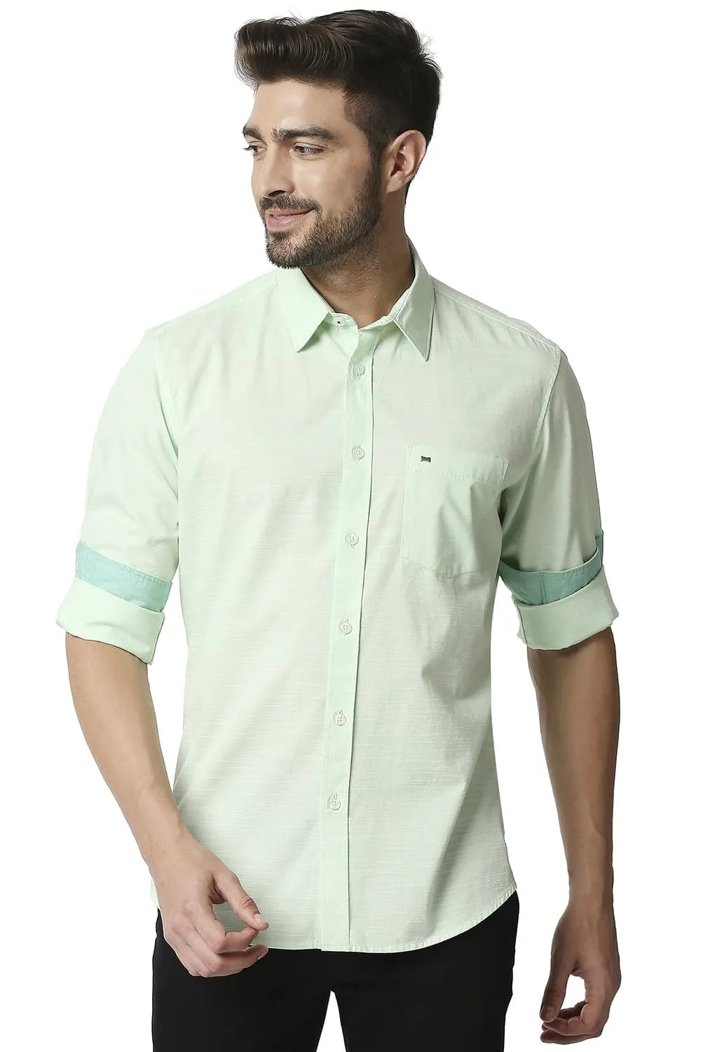 Slim Fit Slub Shirt