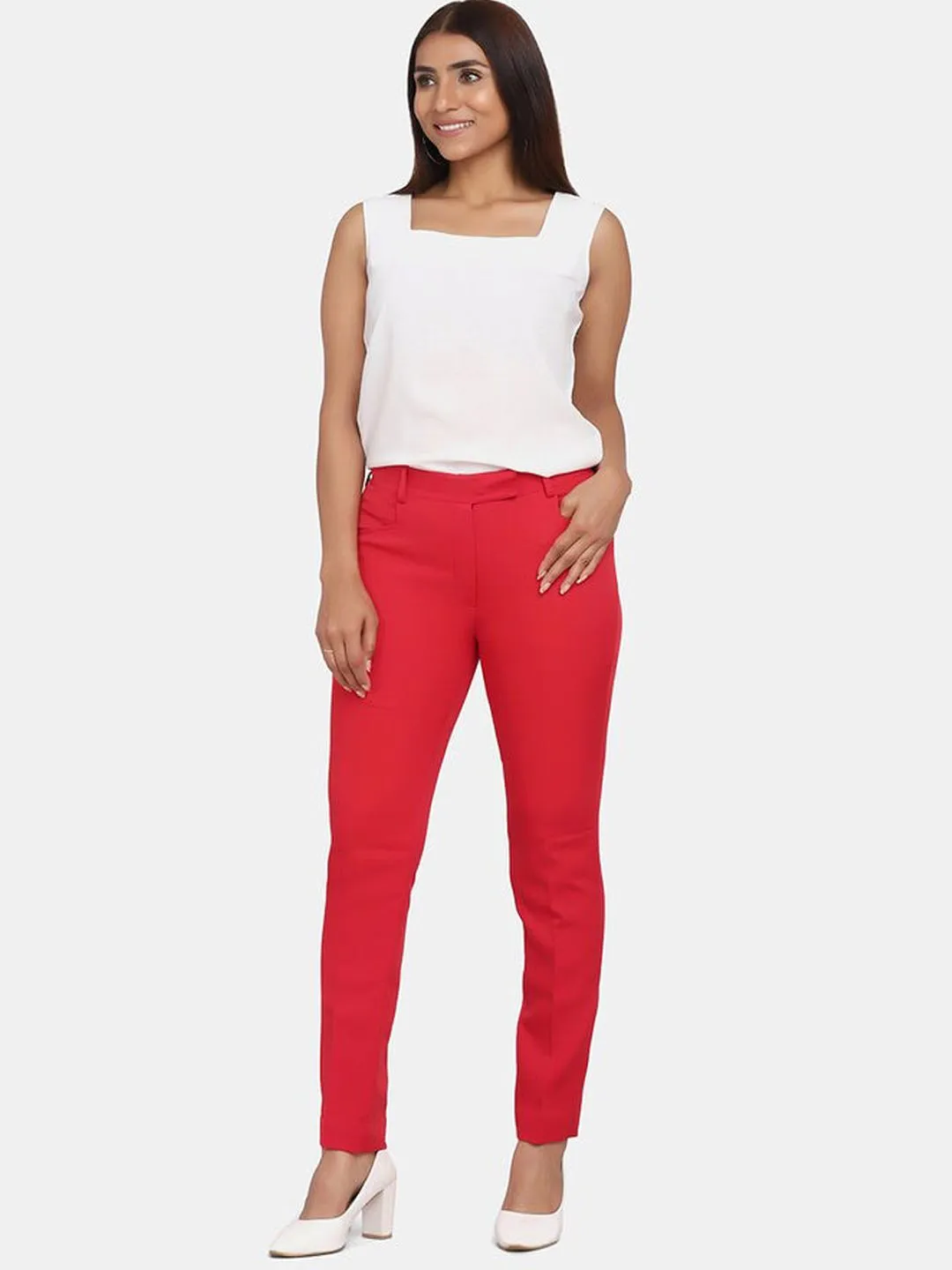 Slim Fit Trouser - Red