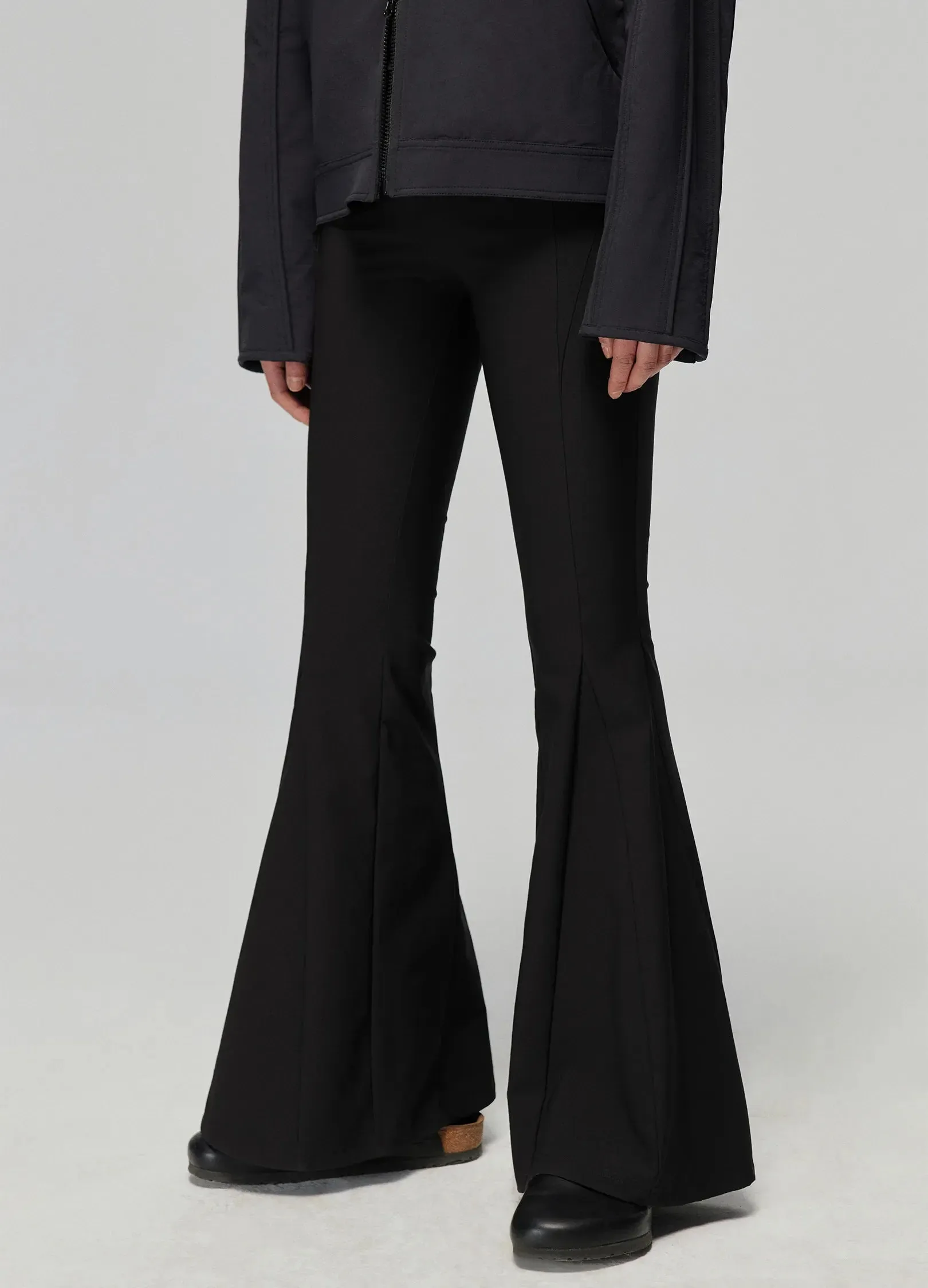 Slim Flared Elastic Trousers