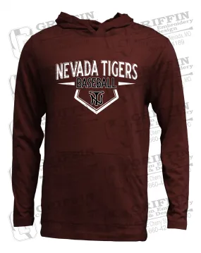 Soft-Tek T-Shirt Hoodie - Baseball - Nevada Tigers 24-W