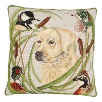 Sporting Yellow Lab 18" X 18" Pillow