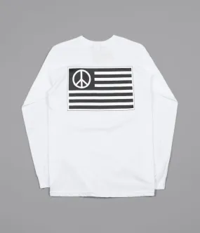 Stan Ray Peace Stripe Long Sleeve T-Shirt - White