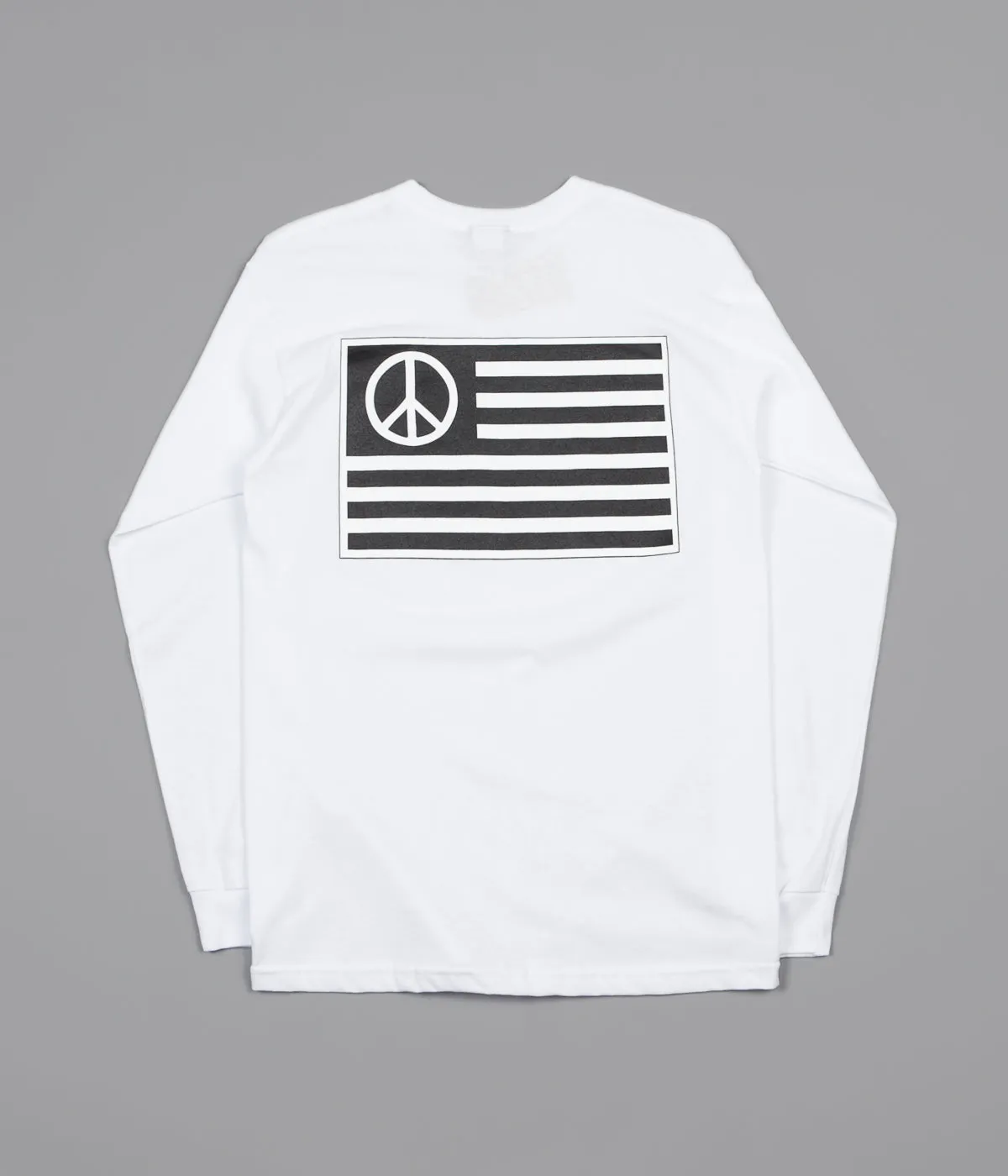 Stan Ray Peace Stripe Long Sleeve T-Shirt - White