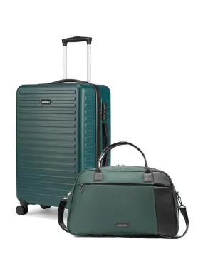 Stark Verve Combo | Green | Medium Hard Luggage with Duffle Bag