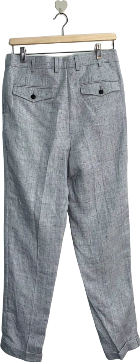 Suitsupply Light Grey Blake Double Pleat Trousers EU 44 UK 28