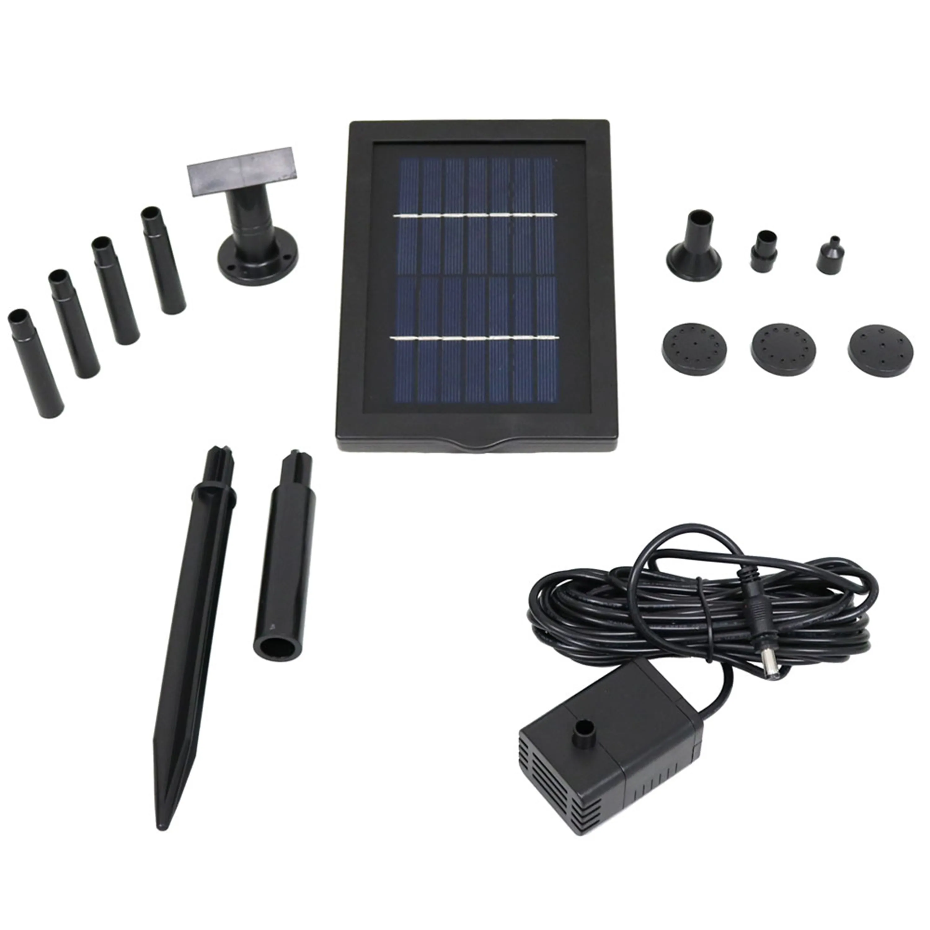 Sunnydaze 40 GPH Solar Pump and Panel Kit with 5 Spray Heads - 24" Lift