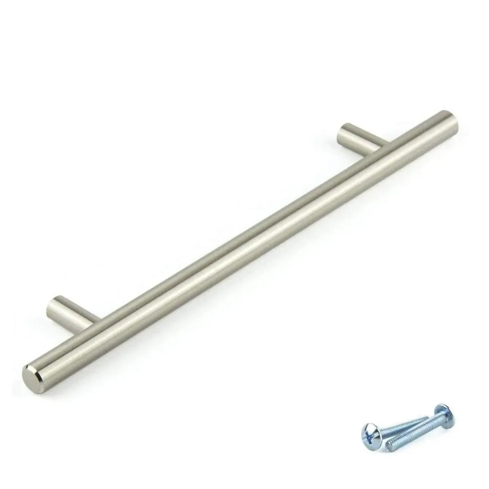 T-Bar Brushed Nickel Cupboard Door Cabinet Handle M4TEC Balintore D4