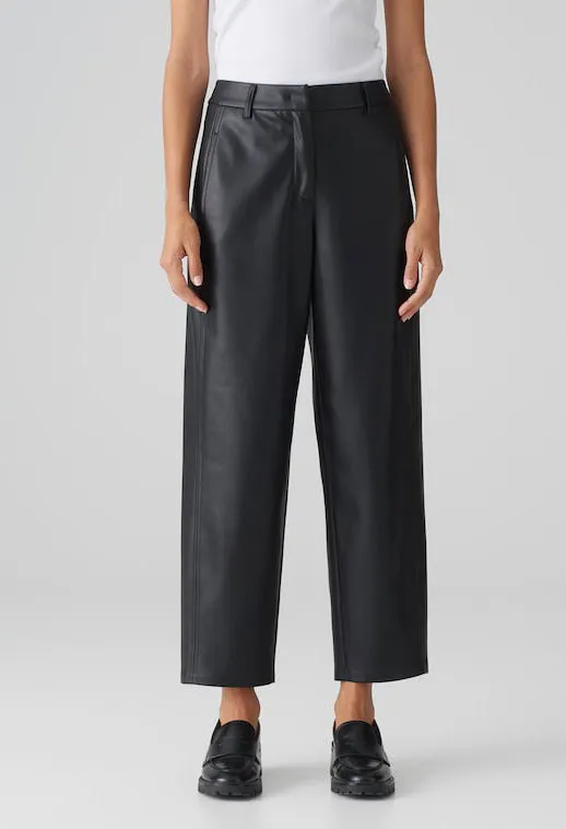 Tapered trousers MARUTO Relaxed in leather look