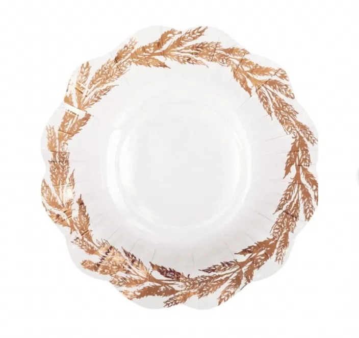 Thanksgiving Elegant Shaped Bowl 7" | 8 ct