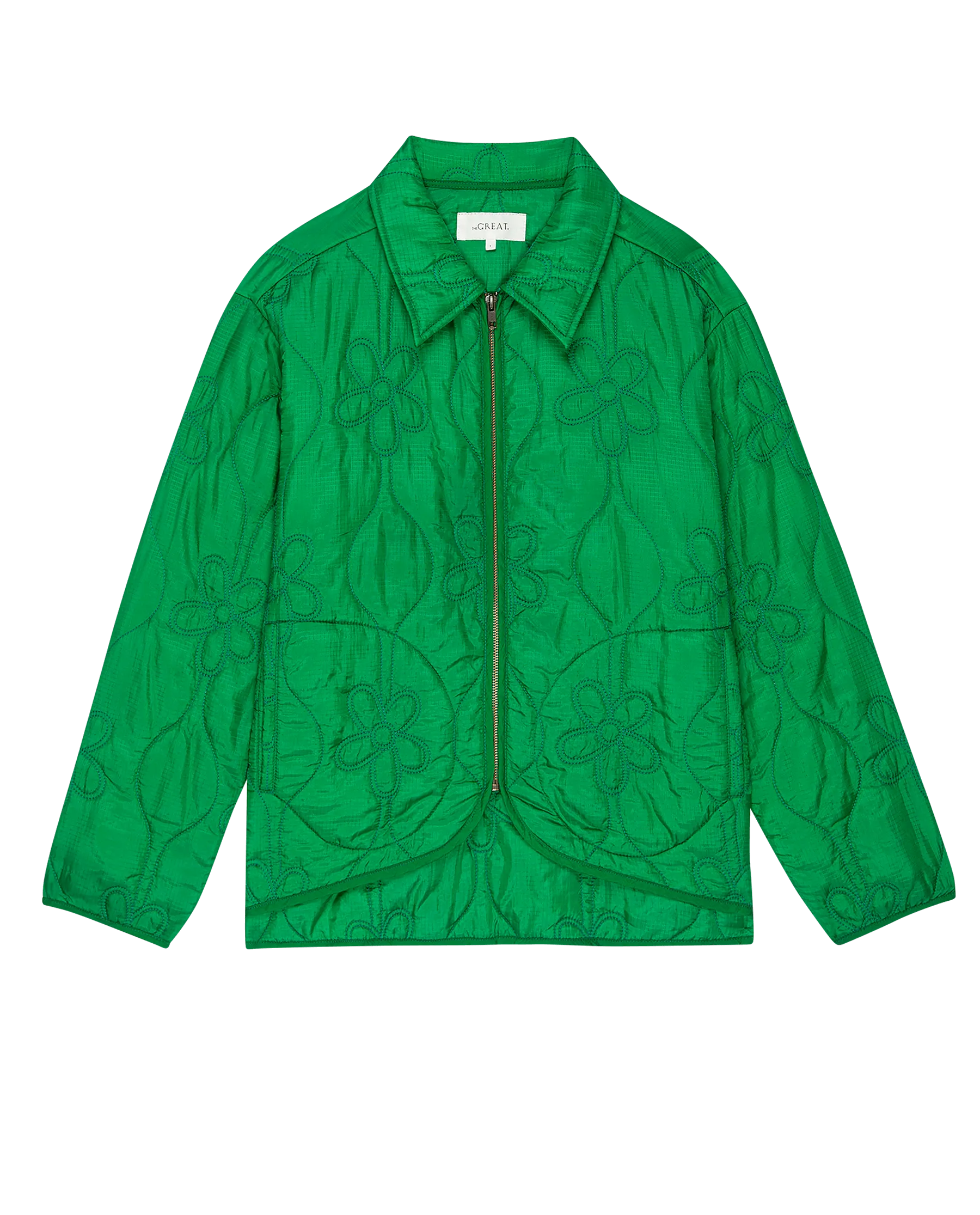 The Daisy Quilted Jacket. -- Dill